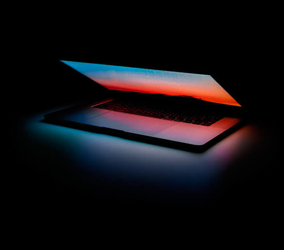 MacBook at twilight